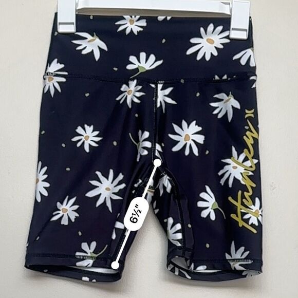 Hurley 2 Piece Black Big Daisy Floral Double Cross Sports Bra Short Set Size XS - Picture 13 of 16